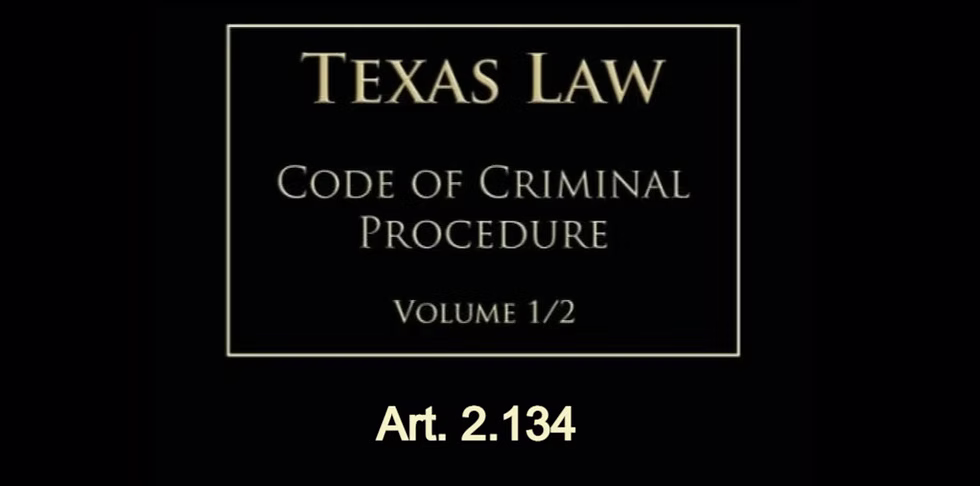 Texas Code of Criminal Procedure Art. 2.134 — Compilation and Analysis of Information Collected