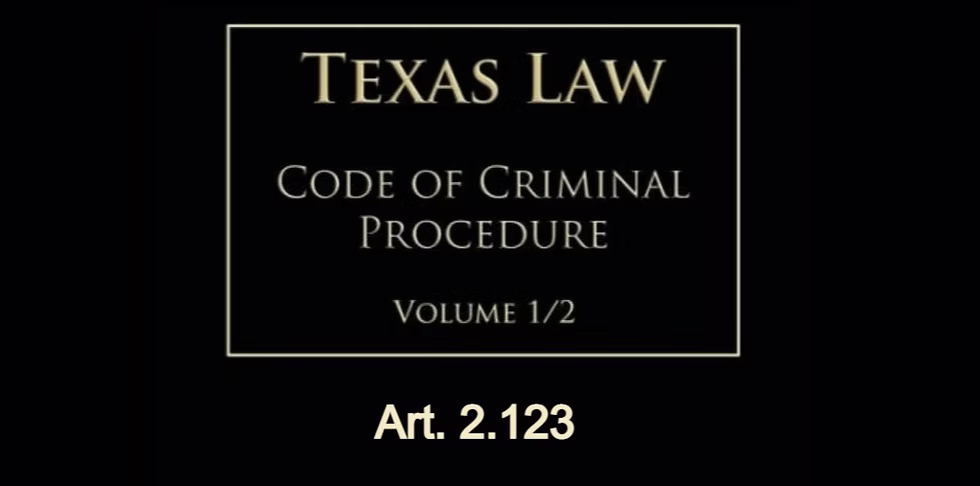 Texas Code of Criminal Procedure Art. 2.123 — Adjunct Police Officers