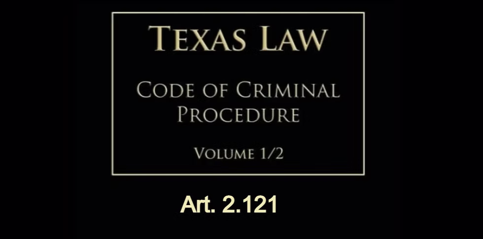 Texas Code of Criminal Procedure Art. 2.121 — Railroad Peace Officers
