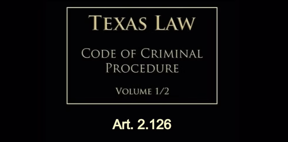 Texas Code of Criminal Procedure Art. 2.126 — Tribal Peace Officers