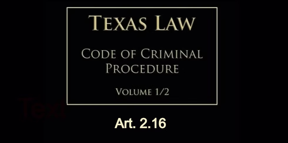 Texas Code of Criminal Procedure Art. 2.16 — Neglecting to Execute Process