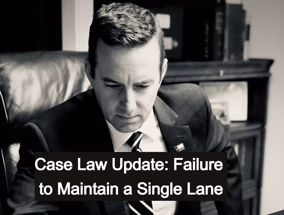 Failure to Maintain a Single Lane — State v. Hardin