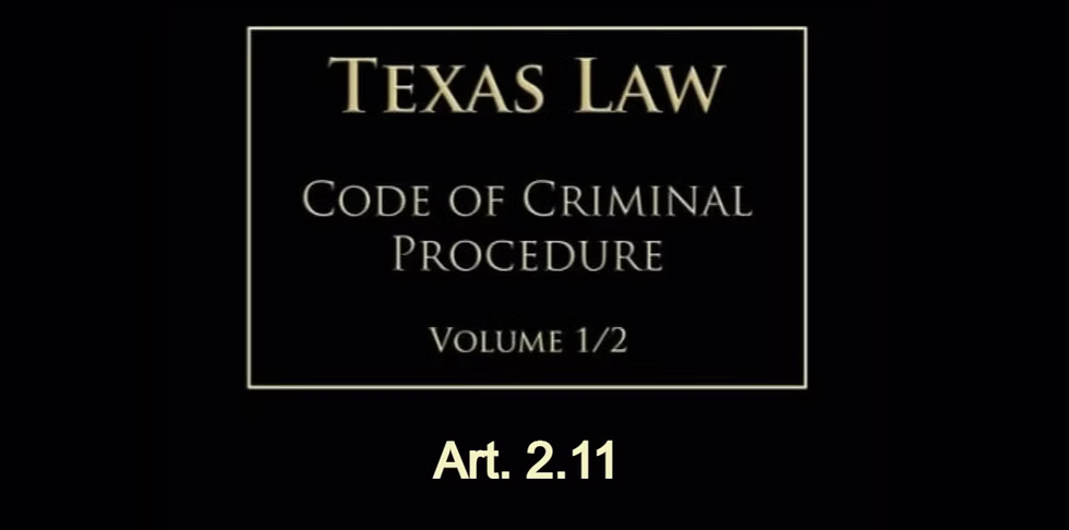 Texas Code of Criminal Procedure Art. 2.11 — Examining Court