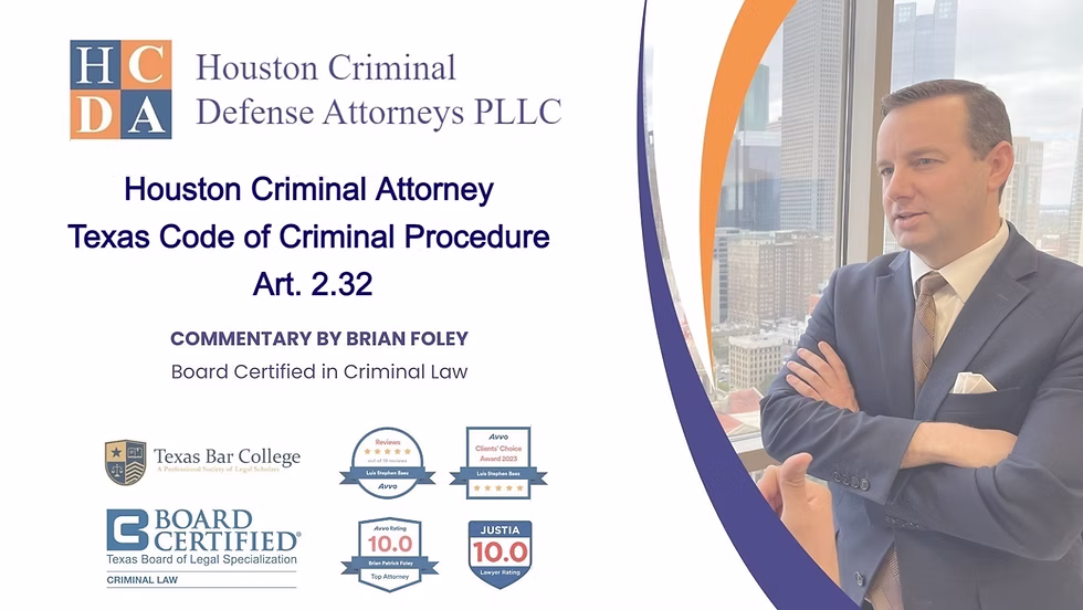 Texas Code of Criminal Procedure Art. 2.32 — Electronic Recording of Custodial Interrogations