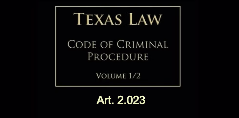 Texas Code of Criminal Procedure Art. 2.023 — Notification to Texas Department of Criminal Justice
