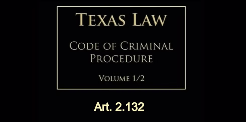 Texas Code of Criminal Procedure Art. 2.132 — Law Enforcement Policy on Racial Profiling