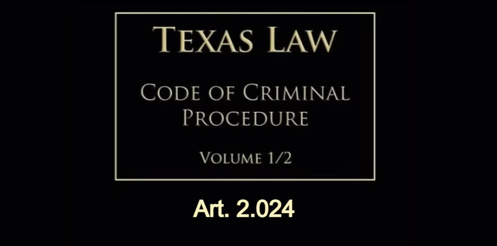 Texas Code of Criminal Procedure Art. 2.024 — Tracking Use of Certain Testimony