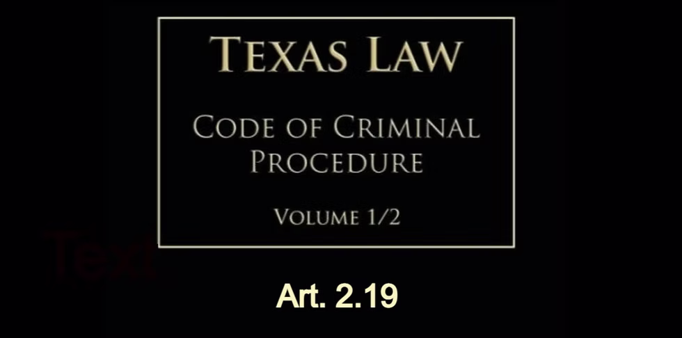 Texas Code of Criminal Procedure Art. 2.19 — Report as to Prisoners