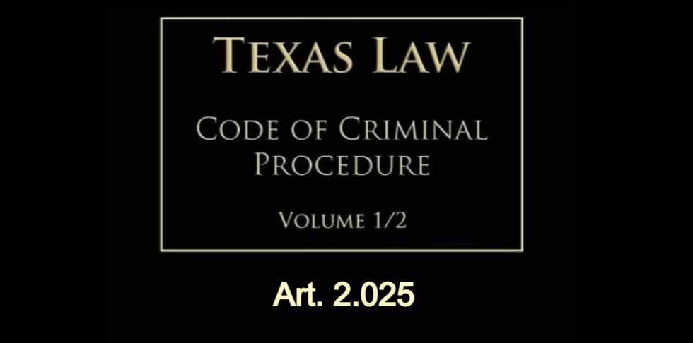 Texas Code of Criminal Procedure Art. 2.025 — Special Duty Relating to Child Support