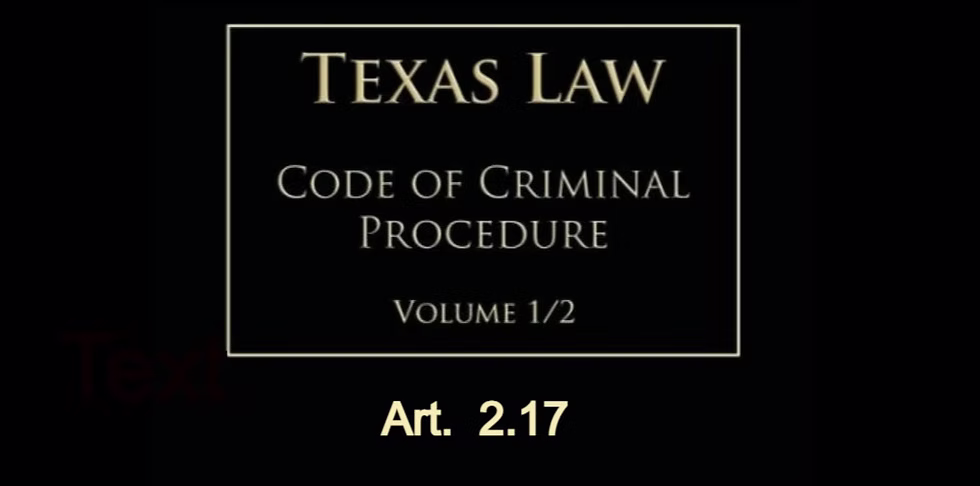 Texas Code of Criminal Procedure Art. 2.17 — Conservator of the Peace (Duties of Sheriff)