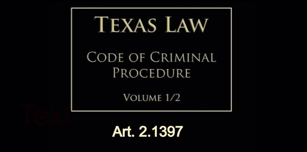 Texas Code of Criminal Procedure Art. 2.1397 — Duties of Law Enforcement Agency Filing Case
