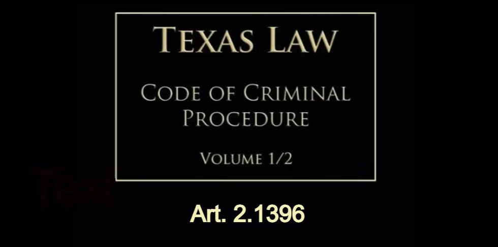 Texas Code of Criminal Procedure Art. 2.1396 — Video Recordings of Arrests for Intoxication Offenses
