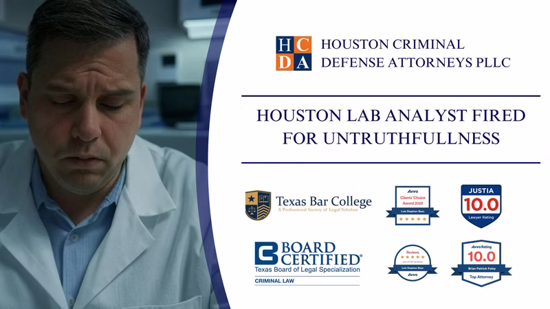 What the Harris County Toxicologist Firing Means for Houston DWI Cases